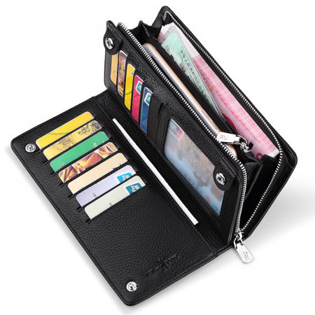 Men &amp; Women Artificial Leather Receipt Holder Fashion Cash Holder Wallet