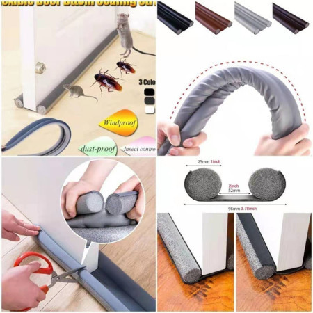 Flexible Door Bottom Sealing Strip Foam- 2PCS