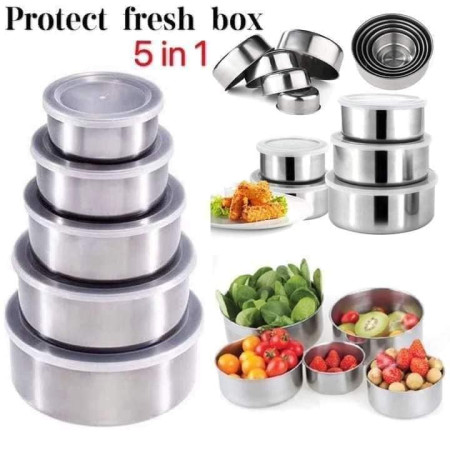 Stainless Steel Food Box 5 in 1